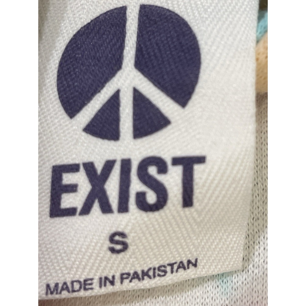 Exist Tie Dye Cropped Oversized Hoodie Pink Surfer Beach Y2K Size S - Picture 4 of 5